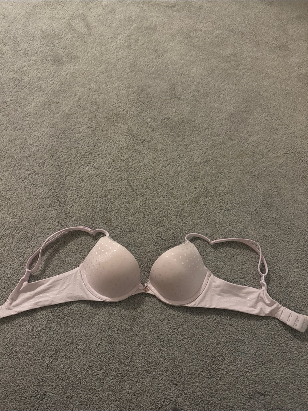 Victoria's Secret Light Pink Padded Bra with Dot Accents